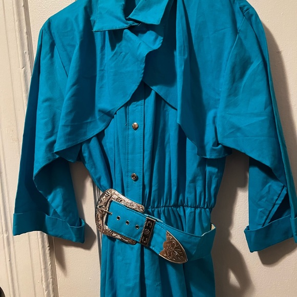 Vintage blue 3 piece western dress - Picture 5 of 7